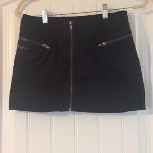 Black zip up skirt